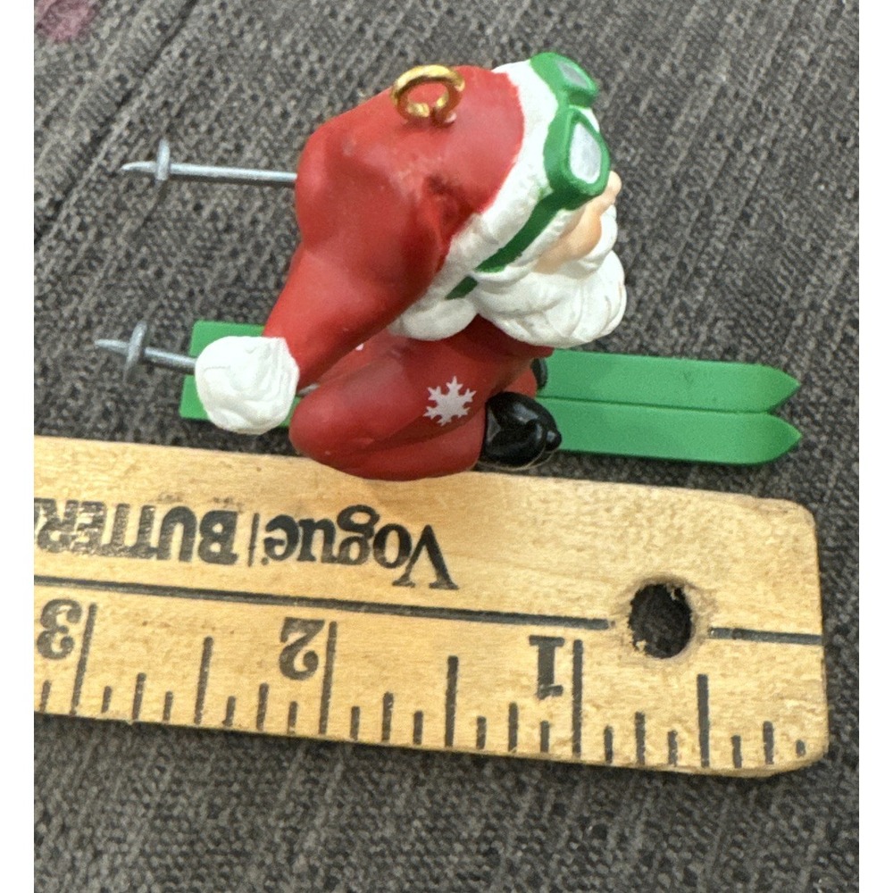 Vtg Hallmark Keepsake Ornament 1987 Hot Dogger skiing Santa! - Picture 7 of 9